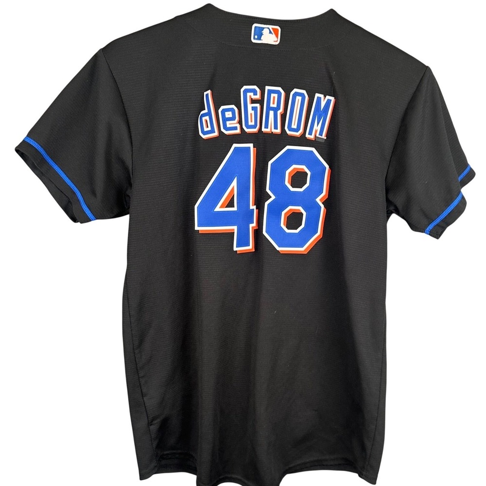 Nike New York Mets Jacob deGrom 48 MLB Baseball Jersey Black XS/S